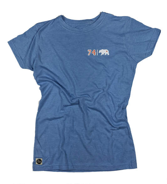 Wmn's 74 Bear tee - H Blue