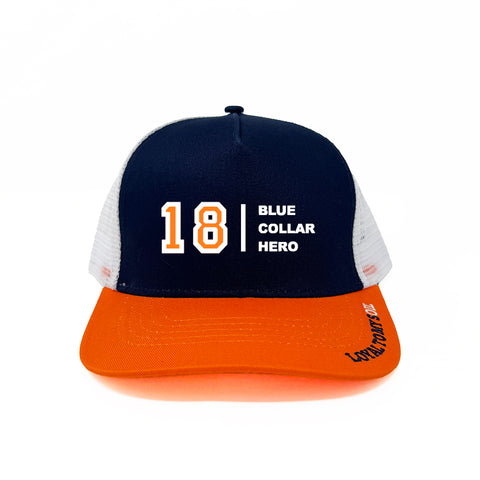 18 Blue Collar Hero Trucker Hat